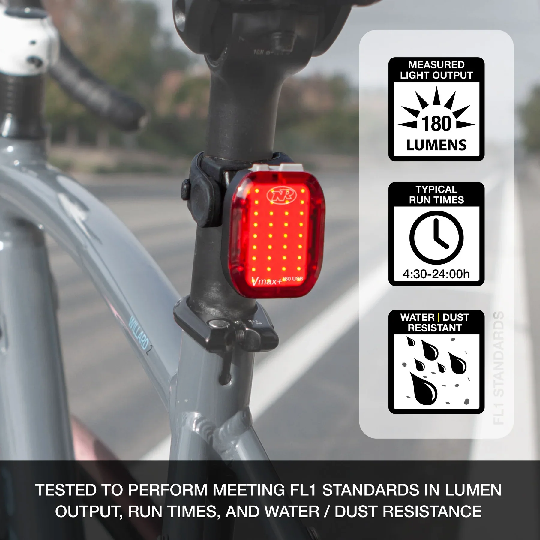 Swift 450 and Vmax+ 180 Combo Front and Rear Light Set - Image 6